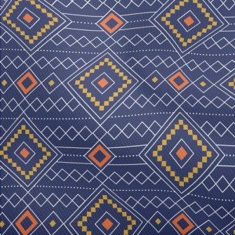 Geometric Patchwork Rhombus Dobby