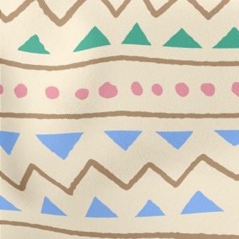 Hand Drawn Geometric Figures Stretch Ponte