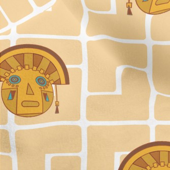 Classic Mayan Mask Micro Fleece