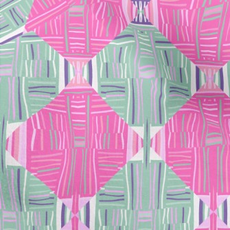 Line Art Rhombus Micro Fleece