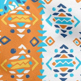 Three Color Mosaic Geometry Micro Fleece