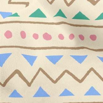 Hand Drawn Geometric Figures Micro Fleece