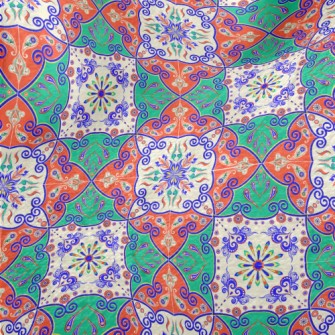 Bright Contrasting Floral Sati Minky