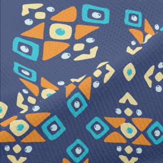 Geometric Patchwork Graphics Piqué