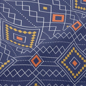 Geometric Patchwork Rhombus Piqué