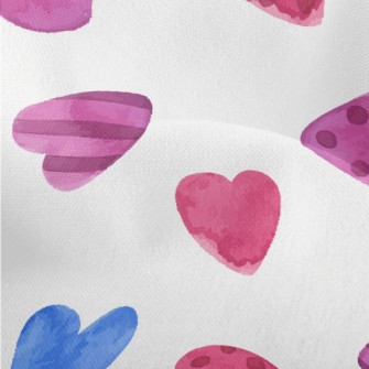 Watercolor Cute Love Heart Lightweight Performance Linen