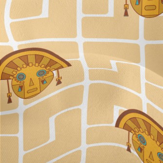 Classic Mayan Mask Lightweight Performance Linen