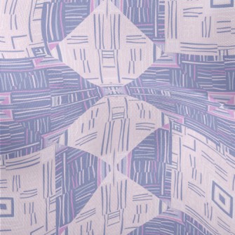 Lines Interlaced Geometry Lightweight Performance Linen