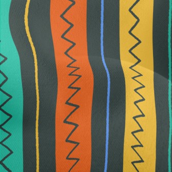 Colorful Vertical Stripes Lightweight Performance Linen