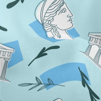 Roman Greek Figures Lightweight Performance Linen