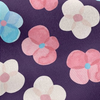 Cute Color Flowers Jersey Backed Fleece