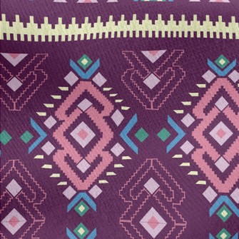 Nostalgic Ethnic Totem Jersey Backed Fleece