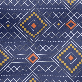 Geometric Patchwork Rhombus Jersey Backed Fleece