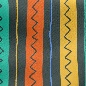 Colorful Vertical Stripes Jersey Backed Fleece