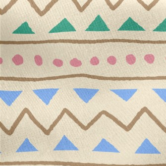 Hand Drawn Geometric Figures Jersey Backed Fleece