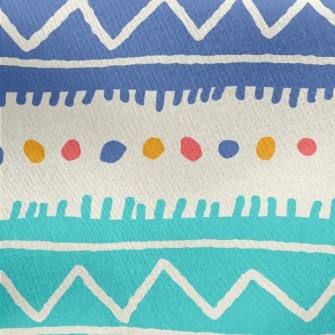 Lines, Curves, Dots Jersey Backed Fleece