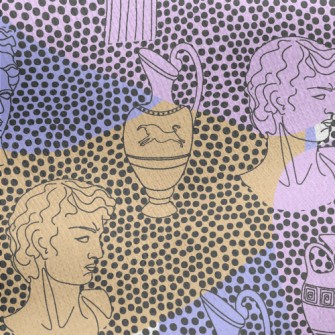 Artistic Dot Statue Jersey Backed Fleece