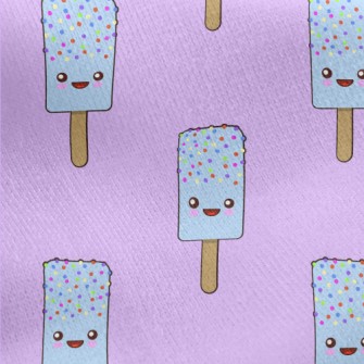 Cute Colorful Bean Popsicle Jersey Backed Fleece