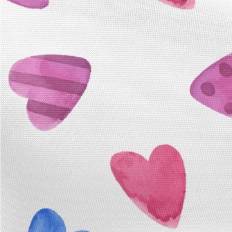 Watercolor Cute Love Heart Pongee