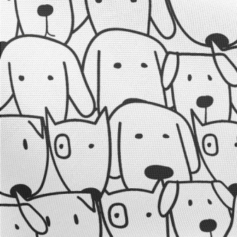 Group Of Puppies Pongee
