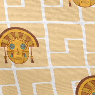 Classic Mayan Mask Pongee