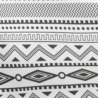Classic Geometric Ethnic Pongee