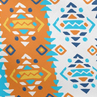 Three Color Mosaic Geometry Pongee