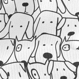 Group Of Puppies Stretch Jersey