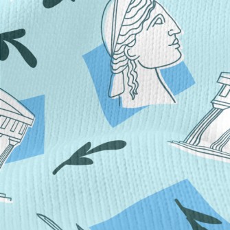 Roman Greek Figures Stretch Jersey