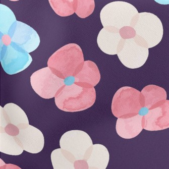 Cute Color Flowers Lightweight Cotton Poplin