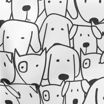 Group Of Puppies Lightweight Cotton Poplin