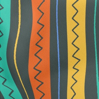 Colorful Vertical Stripes Lightweight Cotton Poplin