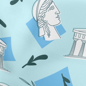 Roman Greek Figures Lightweight Cotton Poplin