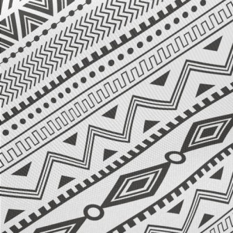 Classic Geometric Ethnic Midweight Cotton Poplin
