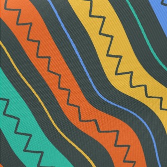 Colorful Vertical Stripes Midweight Cotton Poplin