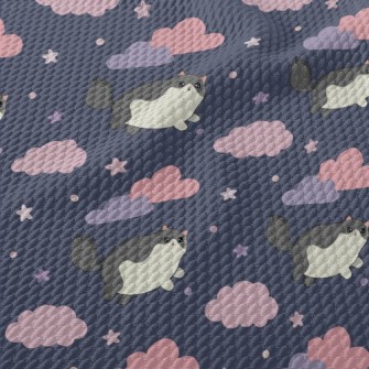 Kitten On The Cloud Birdseye Piqué