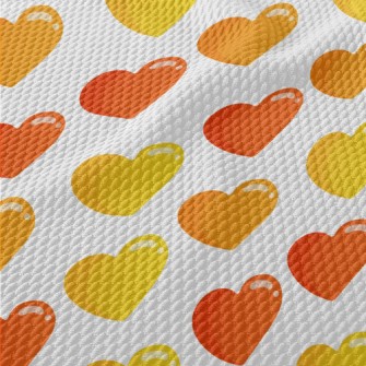 Cartoon Glossy Love Heart Birdseye Piqué