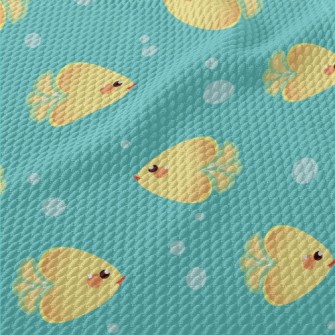 Ocean Love Fish Birdseye Piqué