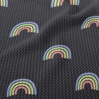 Simple Colorful Rainbow Birdseye Piqué