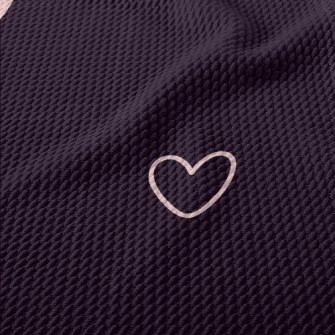 Hollow Mini Heart Birdseye Piqué