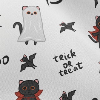Halloween Black Cat Bat Chiffon