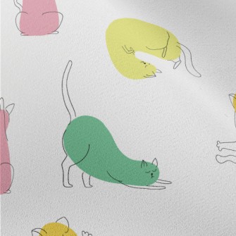 Colorful Yoga Cat Chiffon