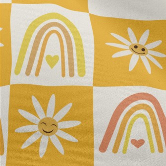 Smiley Flower Rainbow Chiffon