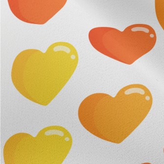 Cartoon Glossy Love Heart Chiffon