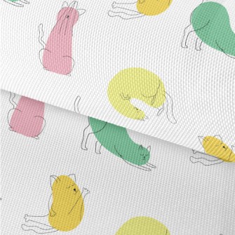 Colorful Yoga Cat Waterproof Oxford