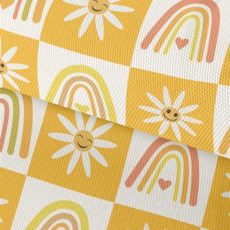 Smiley Flower Rainbow Waterproof Oxford