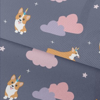 Starry Sky Unicorn Corgi Waterproof Oxford