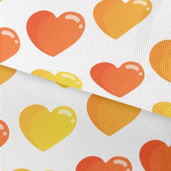 Cartoon Glossy Love Heart Waterproof Oxford