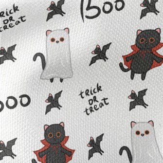 Halloween Black Cat Bat Waterproof Canvas