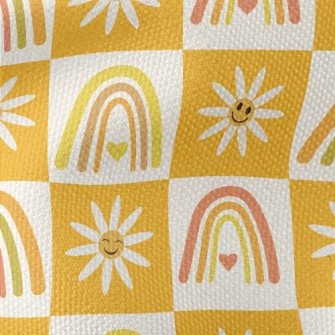 Smiley Flower Rainbow Waterproof Canvas